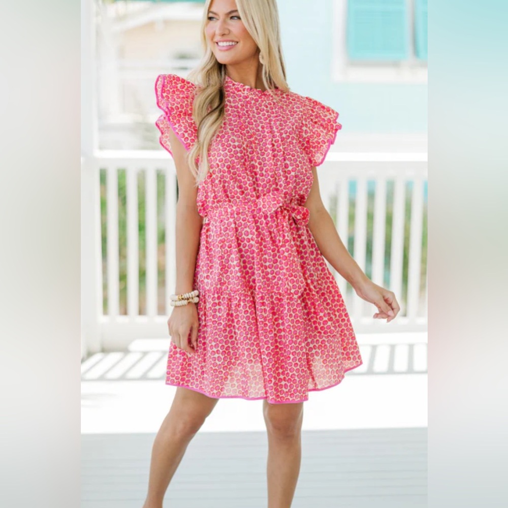 UMGEE Follow You Anywhere Pink Floral Midi Dress❕